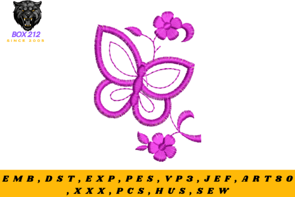 Beautiful Butterfly Embroidery Design