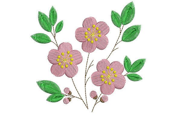 Cherry Blossom Embroidery Design