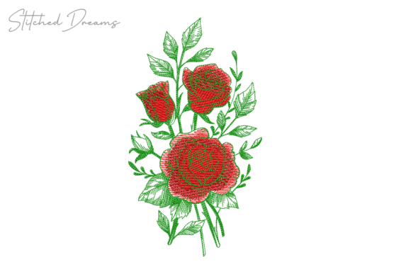 Creative Flowers Embroidery Design