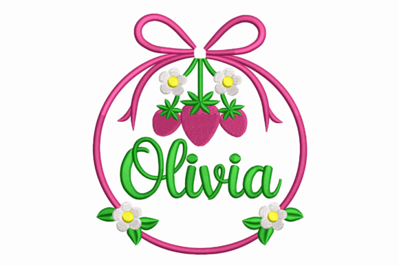 Strawberry Name Wreath