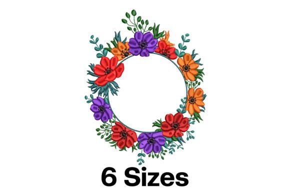 Wild Flowers Circle Frame